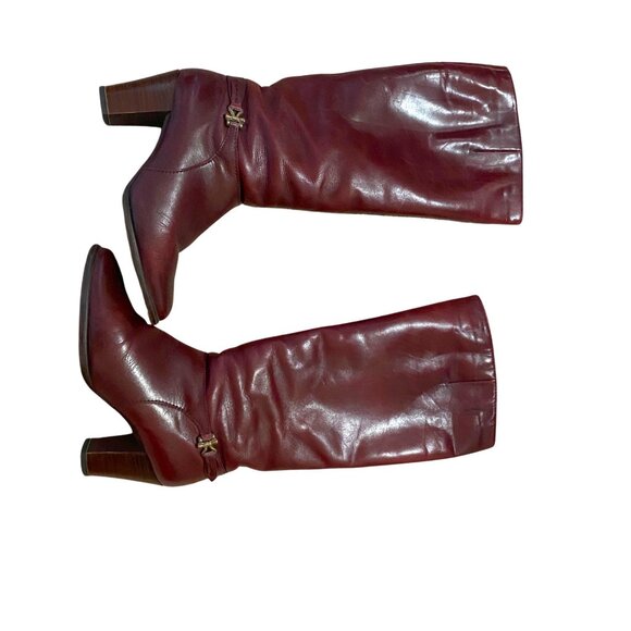 Shoes - Vintag Leather Knee High Boots Burgandy